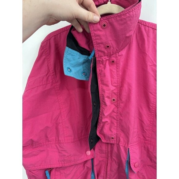 Helly Hansen Pink Y2K Athletic Outdoor Zip Snap Close Women XL Track Jacket - Picture 6 of 9